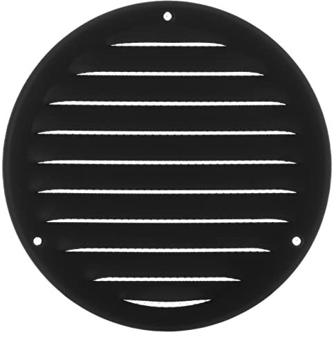 Steinberg14 Griglia di Ventilazione Rotonda 125mm - Lamiera Antracite con Zanzariera - Copertura di Ventilazione - Registro di Scarico Aria