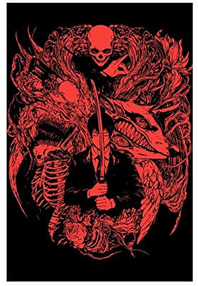 FISH DRAGATE Chainsaw Man Anime Manga 77 Canvas Poster Bedroom Decor Sports Landscape Office Room Decor Gift Unframe-style 12x18inch(30x45cm)