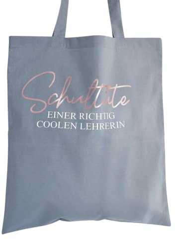 Geschenk für Lehrer Schultüte | witziger Baumwollbeutel | Geschenkidee Abschied Lieblingslehrerin | Stoffbeutel Stofftasche für Lehrerin