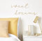 Bloomingtons Direct SWEET DREAMS Metal Letter Wall Art Gold Finish Wall Mounted Wire Words Art, Sign and Plaque for Bedroom Study Room Living Room