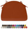 Lsjoaw 1 Stück Stuhlkissen Sitzkissen Stuhl 43X42X40X8 Sitzpolster mit Bindeband Rutschfestes Zierkissen Gartenkissen Halbrund Auflage für Stühle Indoor/Outdoor Sitzauflage,Crimson