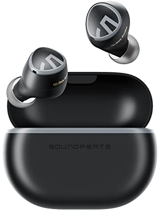 SoundPEATS Mini HS Wireless Earbuds - Hi-Res Audio with LDAC, AI Noise Cancelling Mic, Multipoint Connection, 36 Hours, Bluetooth 5.3 Earphones, HiFi Stereo Sound Lightweight for Sports Running
