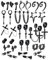 Morfetto 16 Pairs Y2K Punk nero Orecchini per le donne degli uomini Mens Orecchini in acciaio inox freddo Goth Catene Orecchini della vite prigioniera ciondola gli orecchini dei monili Piercing Set