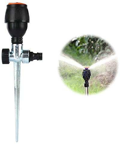 Rasensprenger, Große Flächen Gartenbewässerung Sprinkler, Sprengwinkel 0-360° Gartensprenger, Metall Sprinkler Kreisregner Impulsregner (C)