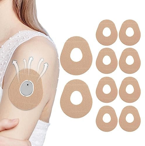 HAMIL Libre 2 Sensor Covers Waterproof - Waterproof and Sweatproof Adhesive Patch Sensor Covers,CGM Sensor Patches Pre Cut Adhesive Tape for Skin Continuous Glucose Monitor Protection