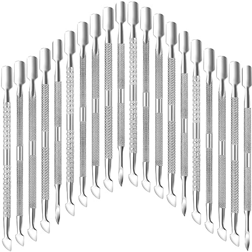 20 Pcs Cuticle Pusher Cuticle Cutter Double Ended Cuticle Pusher Bulk Nail Tools for Toenails Fingernails