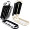 Klapp Haarbürste mit Reisespiegel, 2 Stück Mini Haarbürste Faltbare Haarmassagekamm Runde Reisehaarbürste Tragbare Klein Taschenbürste für Männer Mädchen Frauen (Creme & Silber)