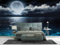 Hintergrund Wandbilder 3D-Landschaft, Nacht-Mond-Wolke, 308 x 220 cm Design Tapete Fototapeten moderne Wand Schlafzimmer Wohnzimmer
