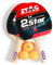 STAG Iconic 2-Star Table Tennis Set | Color: Multi-ColorWood/Orange | Size: 2 Rackets & 3 Orange Balls | Material: Wood | Gender: Unisex | Lightweight Design | Ergonomic Flared Handle