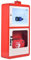 KEhtu AED-Aufbewahrungsschrank, Bodenstehende AED-Box Aus Edelstahl Mit 21,5-Zoll-Display, USB-Videoübertragung, Videoanzeige Und Alarmblitzfunktion, Reinigen
