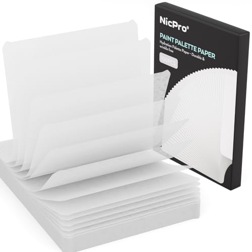 Nicpro 100 Sheets Wet Palette Paper Refillment, Only Designed for Stay Wet Pallet to Save Paints and Keep Wet for Miniature and Model Painting, Model and Acrylic Painting