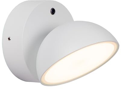 LUCIDE FINN - Wandleuchte Innen/Außen - LED - 1x12W 3000K - IP54 - Tag/Nacht-Sensor - Weiß