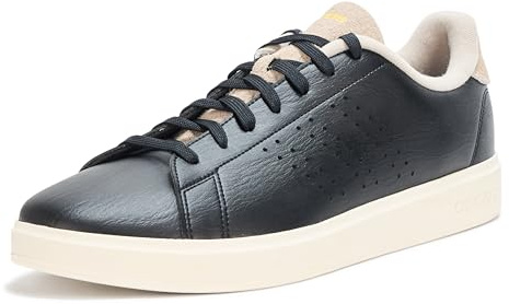 Adidas Men's Advantage 2.0 Sneaker, Black/Black/Wonder Beige, 9 UK