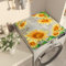 Nouiroy Tapete para lavadora, con diseño floral, para lavadora, secadora, cubierta superior, superabsorbente, para lavadora, microondas, refrigerador (póster de girasol)