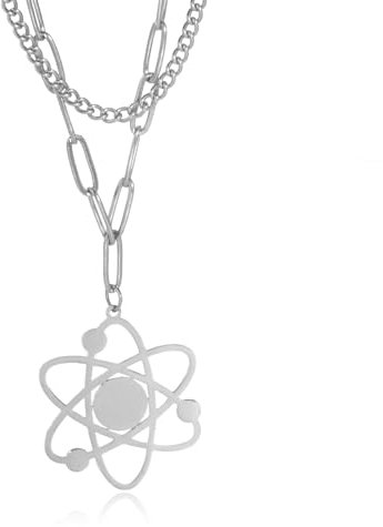 GZHENGZG Collares para hombres y joyas para mujeres Fashion Vintage Hollow Flower Circle Double Layer 2023 Regalo de accesorios de joyería para hombres y mujeres