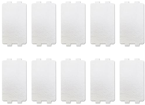 10 Placas Aislantes de Mica Universal para Microondas - Cubierta de Guía de Ondas Resistente a Altas Temperaturas (11,5 x 6,5 cm)