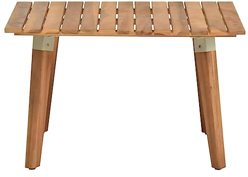 HETFTJN Bierzelttisch Stehtisch Outdoor Biertischgarnitur Terrassentisch - Garten-Couchtisch 60 x 60 x 36 cm Massivholz Akazie für Balkon Terrasse Innenhof Aufenthaltsraum