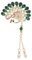 TOGEVAL Peacock Brooch with Brosche Für Tierdesign Mit Perlen Und Quasten Anstecknadel Für Partys Hochzeiten Und Geburtstagsgeschenke