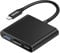 USB C Multiport AV Converter with 4K HDMI, 3 in 1 USB C to HDMI Adapter with PD Charging USB 3.0 & HDMI Ports, Digital AV Adapter for MacBook Pro, iPad, iMac, Laptop, PC, etc - Black