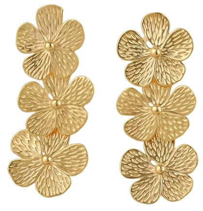 Goldene Kreolen für Damen, vergoldet, Bold, modisch, lässiger Schmuck für den Alltag, 20 mm, Messing