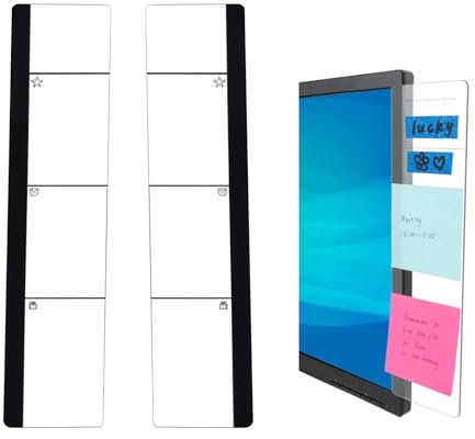 VZU 2 piezas de accesorios para monitor, tablero de notas acrílico, para monitor de ordenador, gadgets de oficina, soporte para notas adhesivas, suministros de oficina para hombres y mujeres
