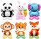 Zaztytoy - XXL Folienballon Tiere mit Sockel, 6 Stück Waldtiere Luftballon Set, 3D Gigante Helium Ballons Tiere, Elefant-Fuchsballon, Geeignet für Party Animals, Zoo Themen Kindergeburtstag Deko