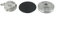 3-teiliges Kochgeschirr-Set, Herddeckel-Set, Ofen, Gasherd, Brenner, Kronenkappe, Gasbrenner, Flammenkappe, kompatibel mit den meisten Gasbrennern (flach 100)