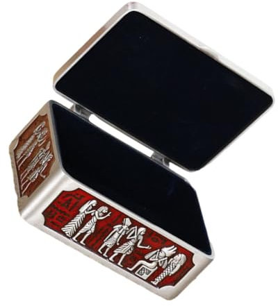BESTYASH 1 Pc De Bijoux Coffret à Bijoux Commode Porte-bijoux Bijoux Anciens Étui à Bague Vintage Bijoux Bague Bijoux D'époque Conteneur De Stockage De Bijoux Métal Rouge