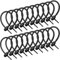 Boao 20 Pieces Silicone Ties Bag Clip, Cable Straps, Bread Tie, Reusable Rubber Twist Tie, All-Purpose Silicone Ties, Cable Ties, Silicone Cord, Household Snake Ties, Bag Sealing Clips (Black)