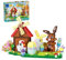 TAIKONLAB Ostereier Bunny Herrenhaus Bauklötze Spielzeugset, niedliche Bauernhoftier-Rabbit- und Eierfiguren, 12 in 1 Mini-Modelle Klemmbausteine für Kinder zum freien Erstellen von MOCs (665 Teile)