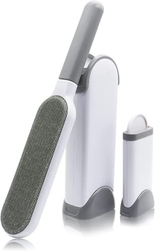 STOAT®Cepillo quitapelusas。Cepillo para Pelusas de Doble Cara Juego de cepillos para Pelusas Eliminador de pelos de Mascotas Reutilizable. Cepillo para Pelusas autolimpiante.