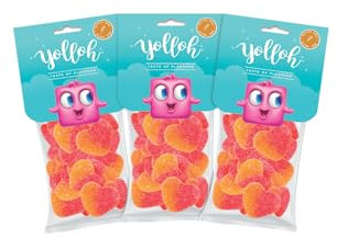 YOLLOH - Yolloh Pick Mix - Bonbons Sans Gluten 3x70gr - Partage lors d'une soirée cinéma - Option de bonbons sans gluten - Parfait pour les anniversaires - Vegan-friendly, coloré et amusant
