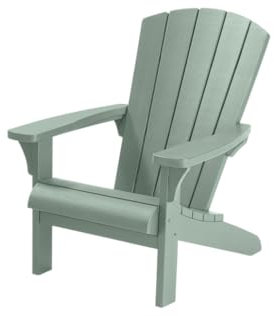 Keter Troy Adirondack Gartenstuhl, wetterfest & pflegeleicht, Holzoptik, Vintage Grün, 81x93x96,5 cm, ideal für Garten, Terrasse & Balkon