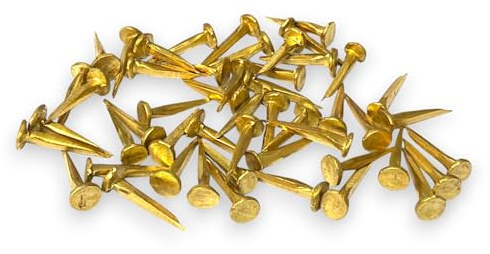 Reißzwecken aus massivem Messing, 15 mm, Flachkopf, für Polster, Möbel, rostfrei, antikes Finish, 100 g Packungen für Restaurierung, Bootsbau, Handwerk