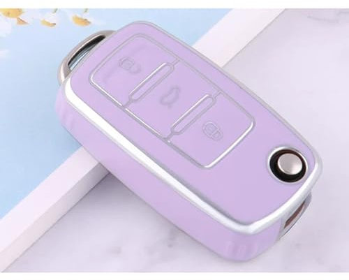 Autoschlüsseletui Für VW Amarok Für Polo Für Golf 4/5/6 MK4 Für Bora Für Passat B5 B6 B7, 2 Tasten TPU-Autoschlüsseletui-Abdeckungsschale