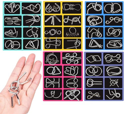 Puzzlespiel aus Metall für Erwachsene, 40-teiliges -Puzzle-Spielzeug aus Metalldraht, Entriegelungsspiel aus Eisen, für Erwachsene, Party, Gelegenheit, Reisen, Büro, Zuhause, Schule