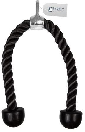STEELY SPORTS Trizepsseil – Bizeps Trainingsgerät Kabelzug, Ideale Kombi Bizeps Isolator - Trizeps Trainingsgerät - Trizeps Seil Training Seilzug