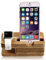 Senhai Wood [2 in 1] Ladestation Ständer Station Cradle Halter Halterung Zubehör für Apple Watch iWatch 38mm und 42mm & für iPhone 5 / 5S / 5C / SE / 6/6 Plus / 6S / 6S Plus / 7/7 Plus (Bambus)