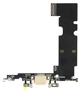 OnlyTech - Presa di ricarica Dock connettore con antenna flex, microfono e connettore di ricarica compatible con iPhone 8 PLUS oro