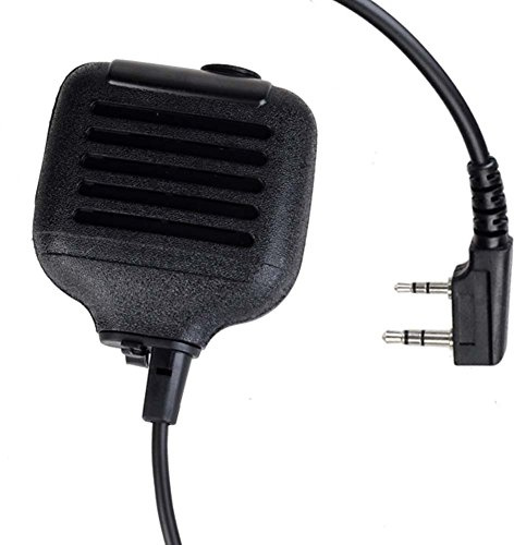 KENMAX® 2 pin Heavy Duty Shoulder Remote Speaker Mic Microphone PTT for Kenwood Radio TH-D7E TH-F6 TH-F6A TH-F7 TH-F7E TH-G71 TH-G71A WOUXUN KG-659 KG-659 Plus KG-679 KG-679 Plus KG-UVD1P