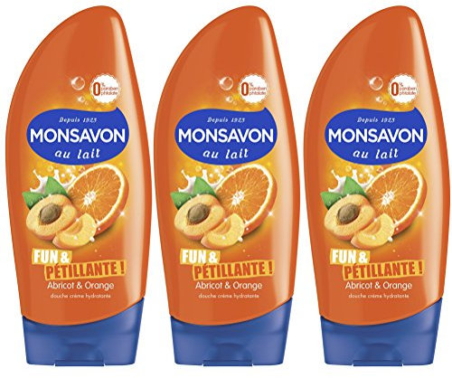 MonSavon Fun & Pétillante Gel Douche Orange & Abricot 250 ml - Lot de 3