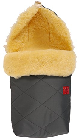 Lammfell Fußsack Natura, anthracite