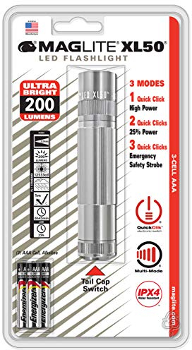 Maglite XL50-S3106 MagLite-163-000-038 Flashlights, Silver, Compact