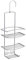 Metaltex serie Onda - Mensola rettangolare per doccia a 3 ripiani con gancio - (460403)