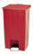 Pedal Bin 87l Red with Wheels l.500xb 410XH 825 mm