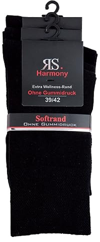 6 Paar Socken Pia RS Harmony Socken ohne Naht Softrand Anthrazit