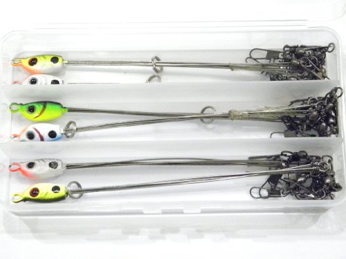 AR3KB Regenschirm-Rigs Test in Alabama Angelköder in einer Tackle Box zum Barschangeln, 6 Stück