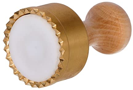 Form für Ravioli oder runde Ravioli-Ausstecher | in Messing mit automatischem Auswerfer | Durchmesser 65mm | Made in Italy