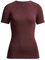 Conta Thermo Kurzarm Shirt, T-Shirt mit natürlicher Baumwolle, wärmende Unterwäsche für Damen, Rundhalsausschnitt, Damenbekleidung, in Farbe Burgund Melange, Größen: 36/XS - 50/4XL