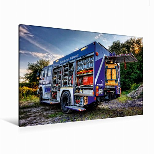 Premium Textil-Leinwand 120 x 80 cm Quer-Format GKW THW Braunschweig | Wandbild, HD-Bild auf Keilrahmen, Fertigbild auf hochwertigem Vlies, Leinwanddruck von Markus Will